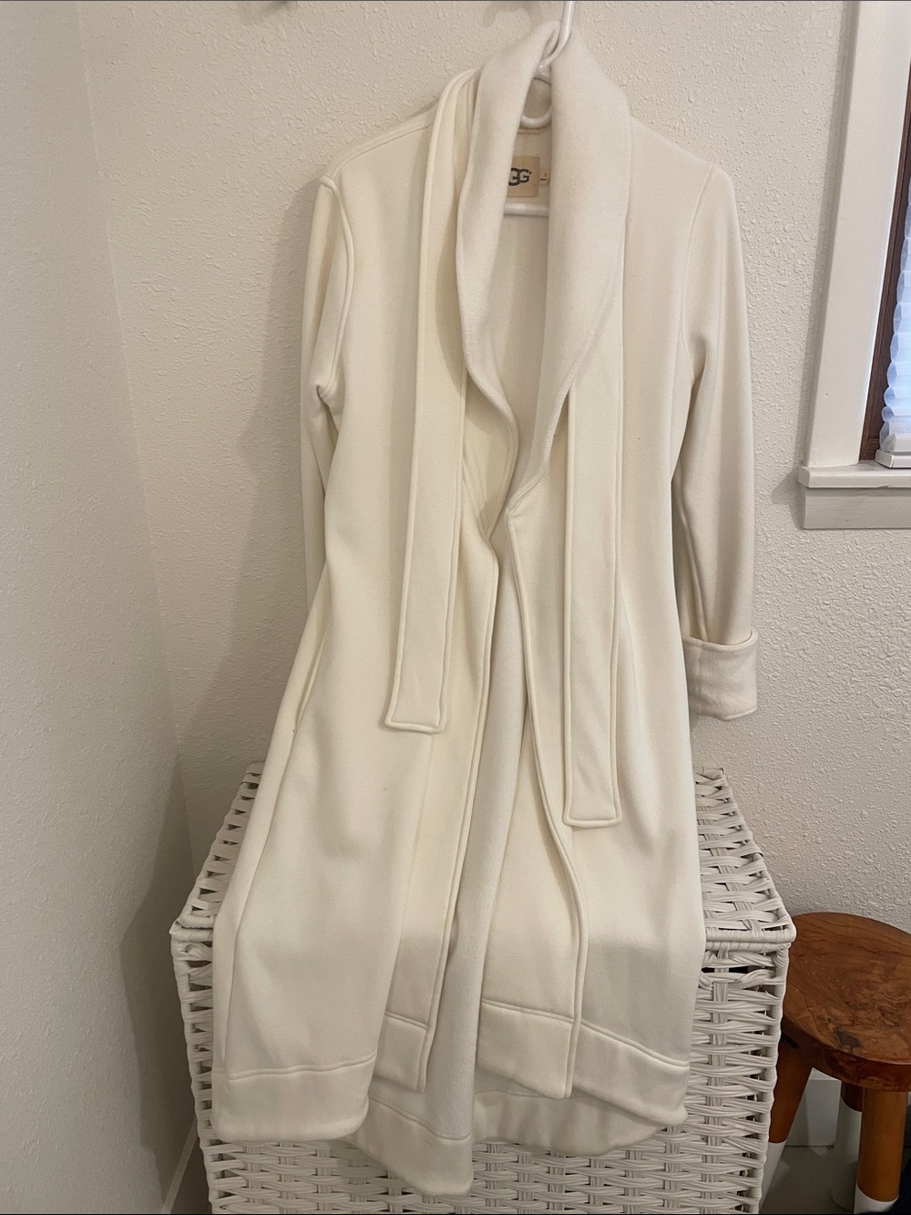 UGG Women's Cream Cozy Long Robe with Shawl Collar
